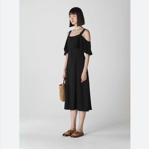 Whistles frill button midi dress - Picture 1 of 5
